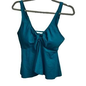 BLOOMCHIC Dark Teal Swimsuit Tankini Size 10